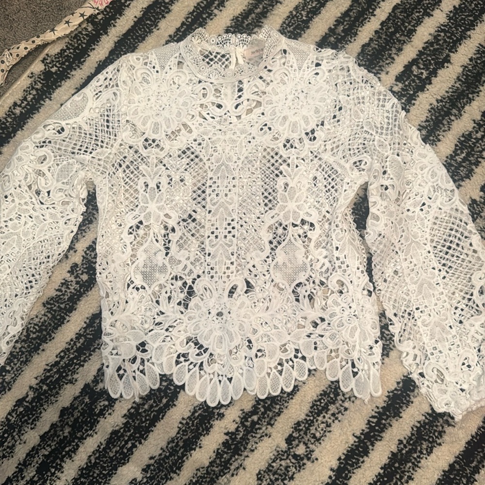 Lace long sleeve top